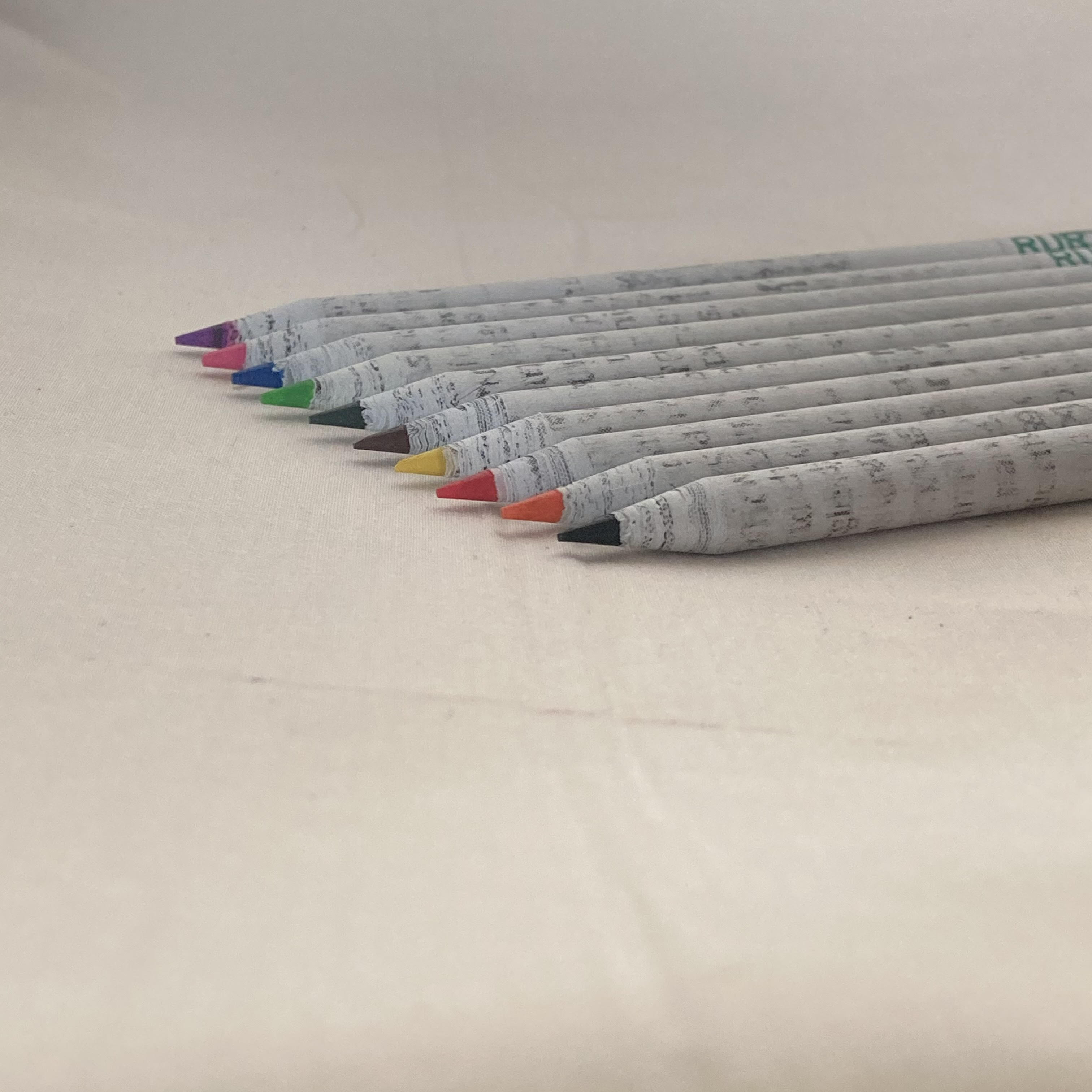 Newspaper Color Pencil Set - Rur - Sustainable Waste Management ...